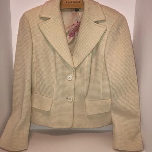 Ann Taylor Cream Wool Jacket